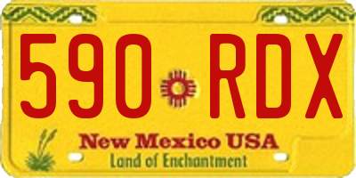 NM license plate 590RDX