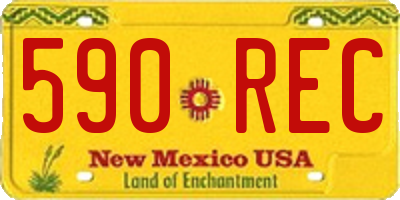 NM license plate 590REC