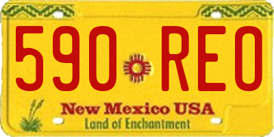 NM license plate 590REO