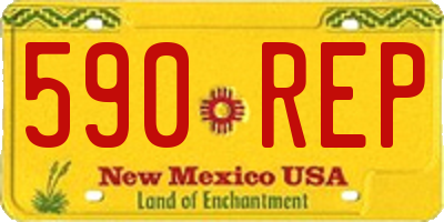 NM license plate 590REP