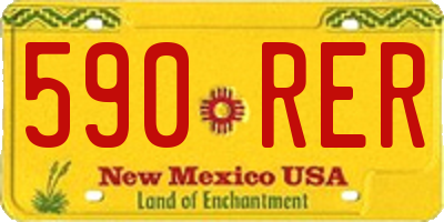 NM license plate 590RER