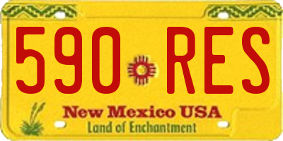 NM license plate 590RES