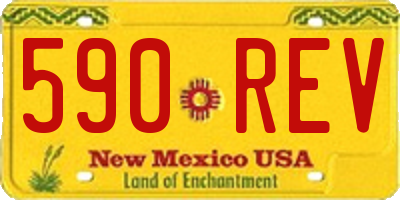 NM license plate 590REV