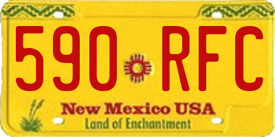 NM license plate 590RFC