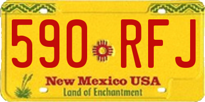 NM license plate 590RFJ