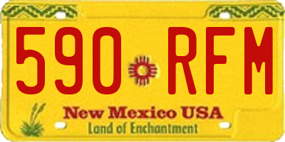 NM license plate 590RFM
