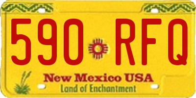 NM license plate 590RFQ