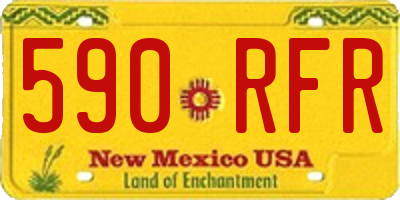 NM license plate 590RFR