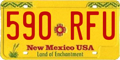 NM license plate 590RFU
