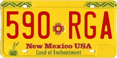 NM license plate 590RGA