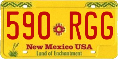 NM license plate 590RGG