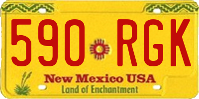 NM license plate 590RGK