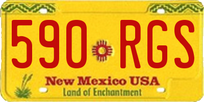 NM license plate 590RGS