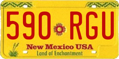 NM license plate 590RGU