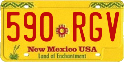 NM license plate 590RGV
