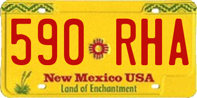 NM license plate 590RHA
