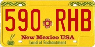 NM license plate 590RHB