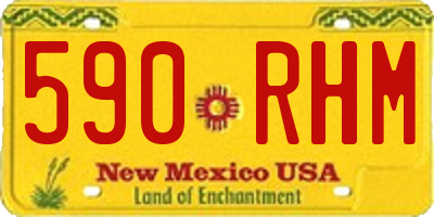NM license plate 590RHM