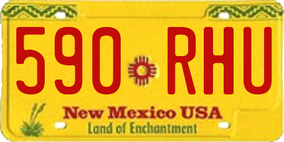 NM license plate 590RHU