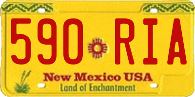 NM license plate 590RIA
