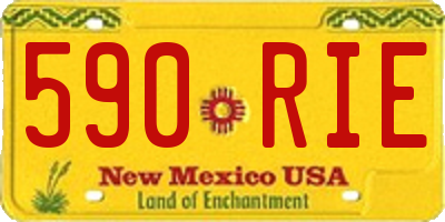 NM license plate 590RIE