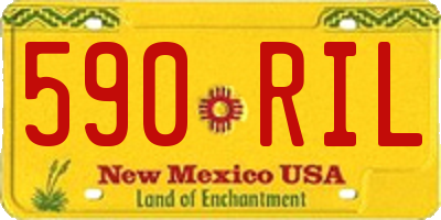 NM license plate 590RIL
