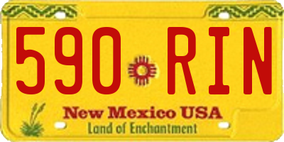 NM license plate 590RIN