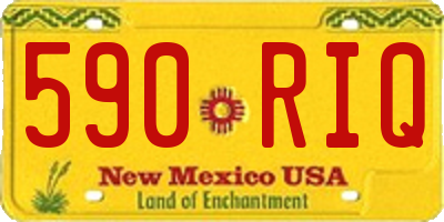 NM license plate 590RIQ