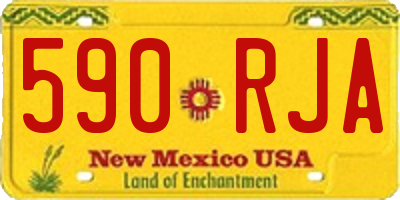 NM license plate 590RJA