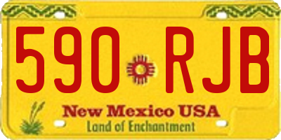 NM license plate 590RJB