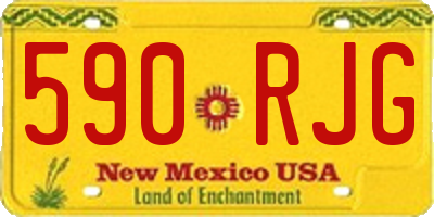 NM license plate 590RJG