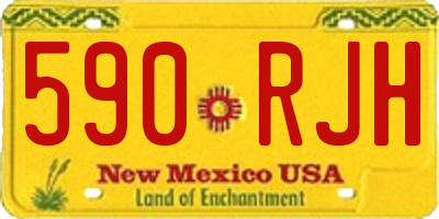 NM license plate 590RJH