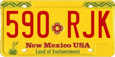 NM license plate 590RJK