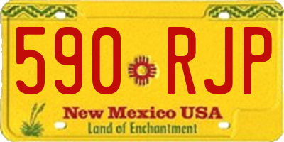 NM license plate 590RJP