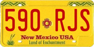 NM license plate 590RJS