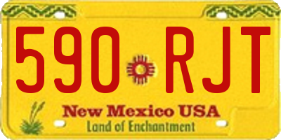 NM license plate 590RJT