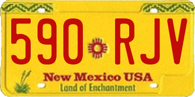 NM license plate 590RJV