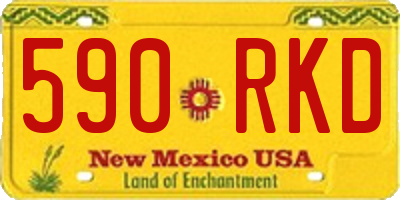 NM license plate 590RKD