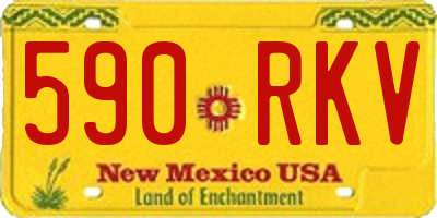 NM license plate 590RKV