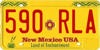 NM license plate 590RLA