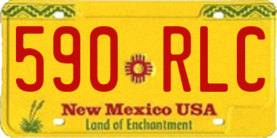 NM license plate 590RLC