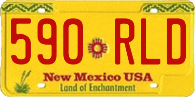 NM license plate 590RLD