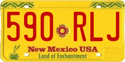 NM license plate 590RLJ