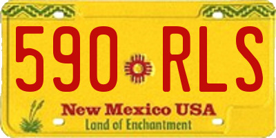 NM license plate 590RLS