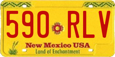 NM license plate 590RLV