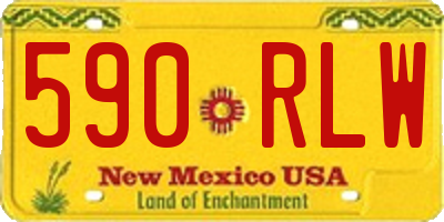 NM license plate 590RLW