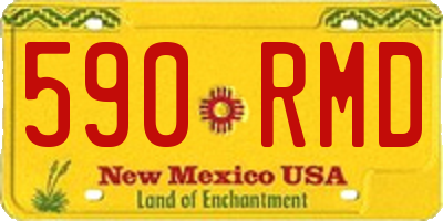 NM license plate 590RMD