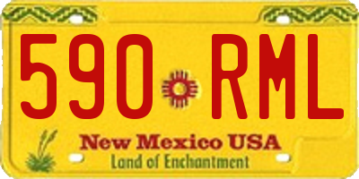 NM license plate 590RML