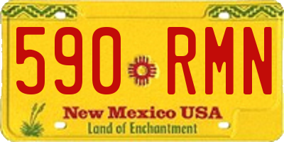 NM license plate 590RMN