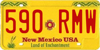 NM license plate 590RMW
